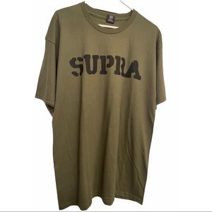SUPRA SKATEBOARD ARMY STYLE T-SHIRT LARGE